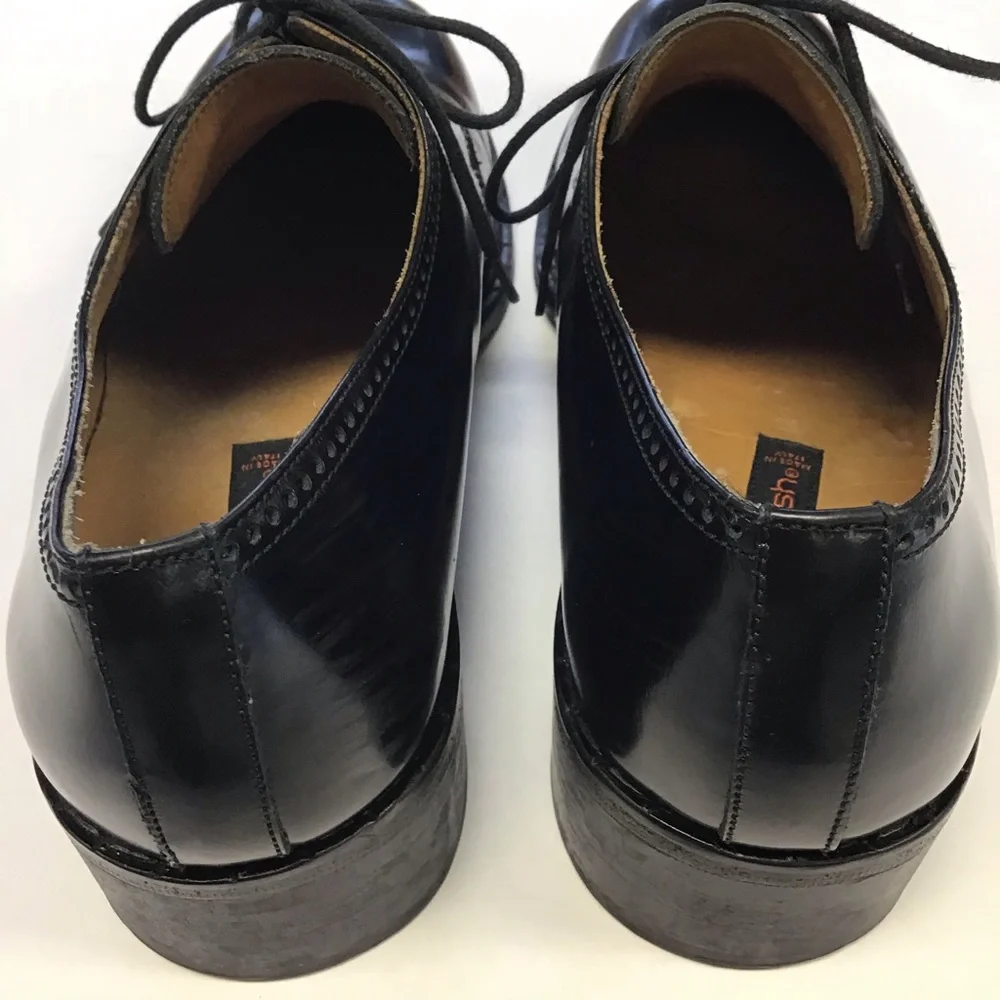 Todd‎ Welsh Black Leather Lace Up Oxfords Sz. 11.5